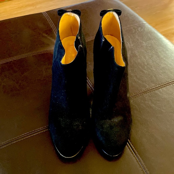 Kate Spade Netta Black Suede Booties - Picture 2 of 6